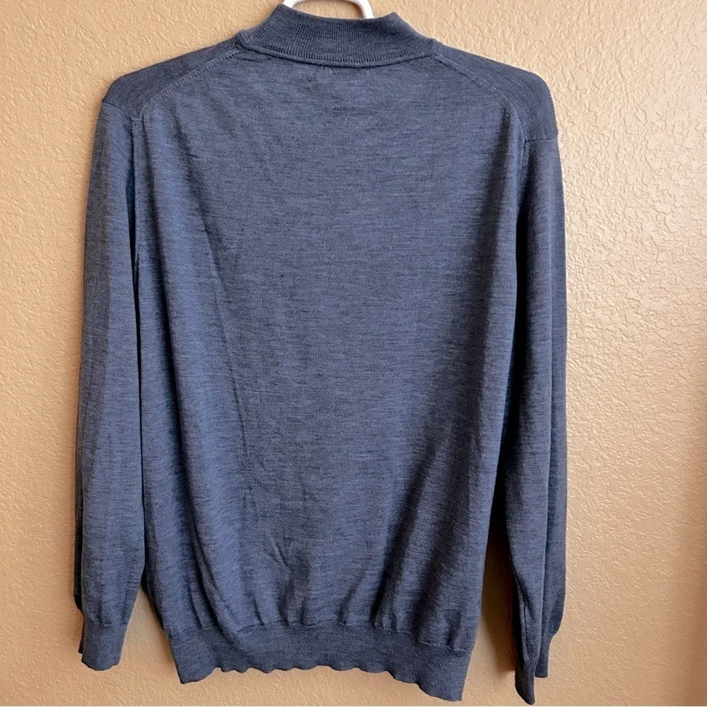 Nordstrom Merino Wool Blue Turtleneck Sweater